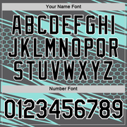 Custom Steel Gray Black-Ice Blue 3D Esports Performance T-Shirt