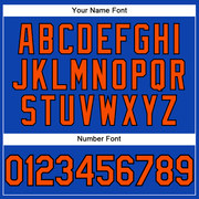 Custom Thunder Blue Orange-Black Performance T-Shirt