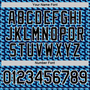 Custom Navy Black-Sky Blue 3D Esports Performance T-Shirt