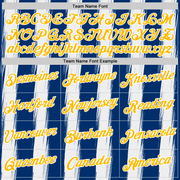 Custom US Navy Blue Gold-White 3D Esports Performance T-Shirt