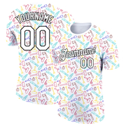 Custom White Black 3D Pattern Design Tool Labor Day Performance T-Shirt