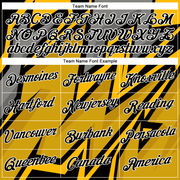 Custom Gold Black-White 3D Esports Performance T-Shirt