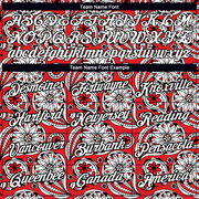 Custom Red White-Black 3D Pattern Floral Design Performance T-Shirt