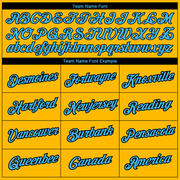 Custom Yellow Sky Blue-Black 3D Pattern Design Tiger Performance T-Shirt