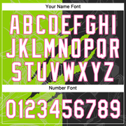 Custom Graffiti Pattern Black Neon Green-Pink 3D Two-Button Unisex Softball Jersey