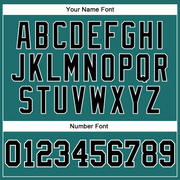 Custom Aqua Black-White Long Sleeve Performance T-Shirt