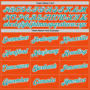 Custom Orange Teal-White Performance T-Shirt