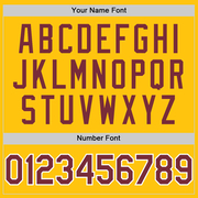 Custom Gold Burgundy-White Performance T-Shirt