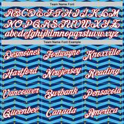 Custom Gold Sky Blue US Navy Blue-Red 3D Esports Performance T-Shirt