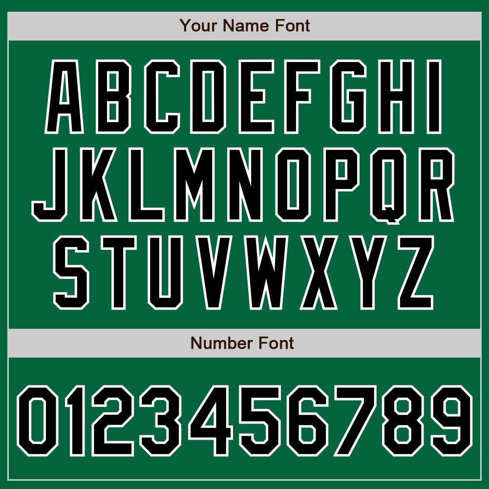 Custom Kelly Green Black-White Two-Button Unisex Softball Jersey