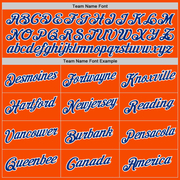 Custom Orange Royal-White Performance T-Shirt