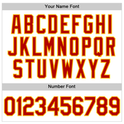 Custom White Red-Gold Performance T-Shirt