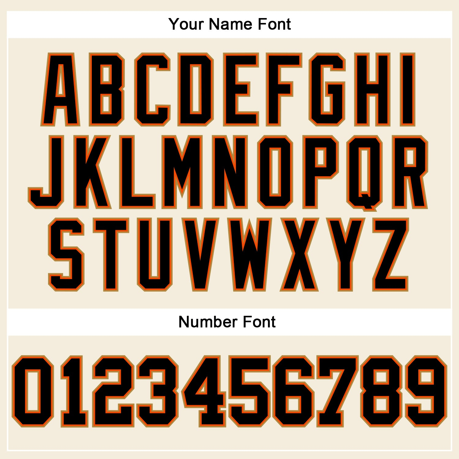 Custom Cream Black Orange-Old Gold Long Sleeve Performance T-Shirt