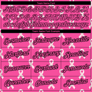 Custom Pink Black 3D Pink Ribbon Breast Cancer Performance T-Shirt
