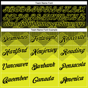 Custom Black Neon Yellow 3D Pattern Design Gradient Square Shapes Performance T-Shirt