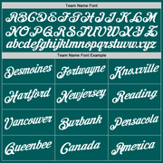 Custom Teal White Performance T-Shirt