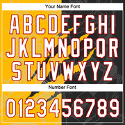 Custom Graffiti Pattern Black Gold-Red 3D Two-Button Unisex Softball Jersey