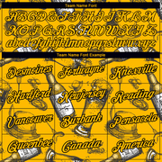 Custom Gold Black 3D Pattern Design Oktoberfest Beer Festival Performance T-Shirt