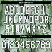 Custom Green White-Black 3D Pattern Design Bamboo And Crane Performance T-Shirt