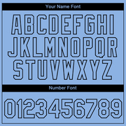 Custom Light Blue Black 3D Pattern Design Feather Performance T-Shirt