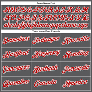 Custom Steel Gray Red-White Performance T-Shirt