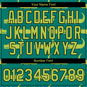 Custom Green Aurora Green-Black 3D Pattern Design Crocodile Performance T-Shirt