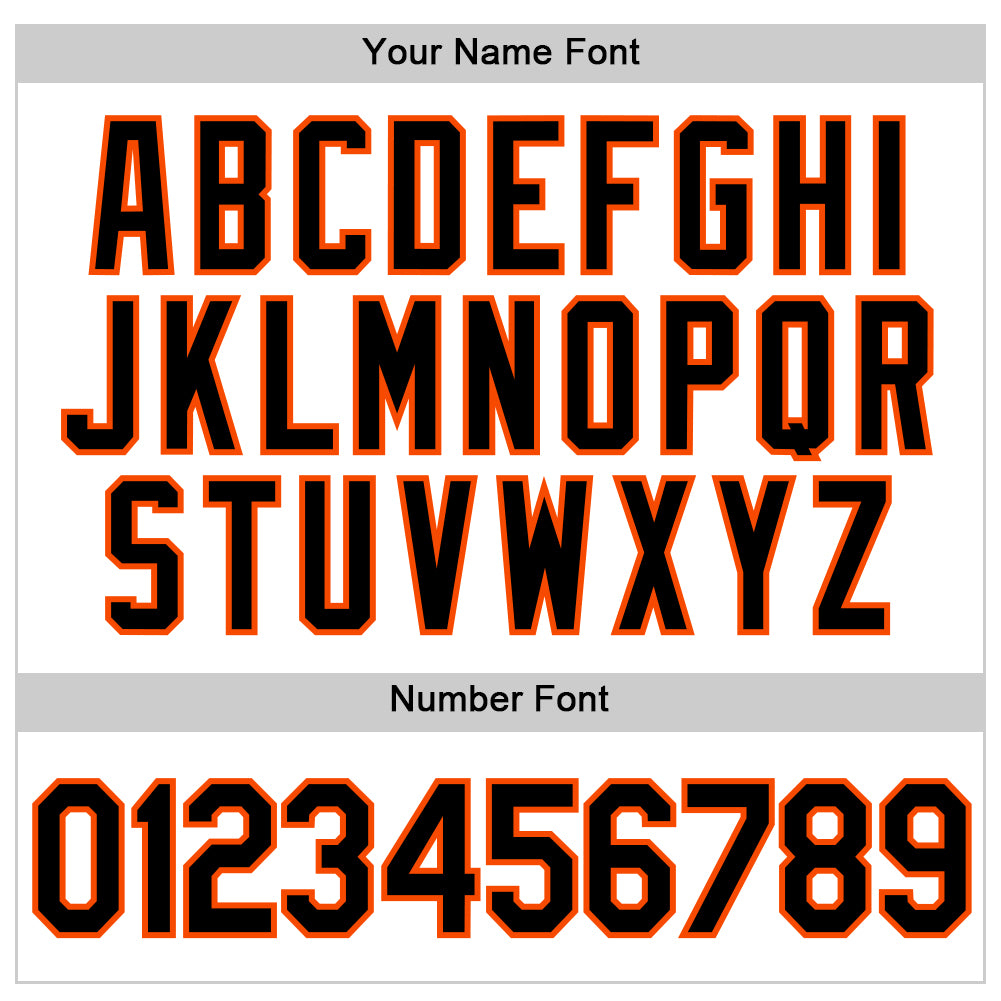 Custom White Black-Orange Performance T-Shirt