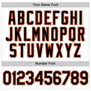 Custom White Black-Orange Performance T-Shirt