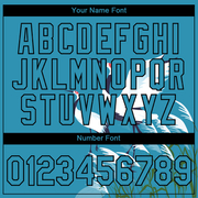 Custom Panther Blue Black 3D Pattern Design Animal Crane Performance T-Shirt