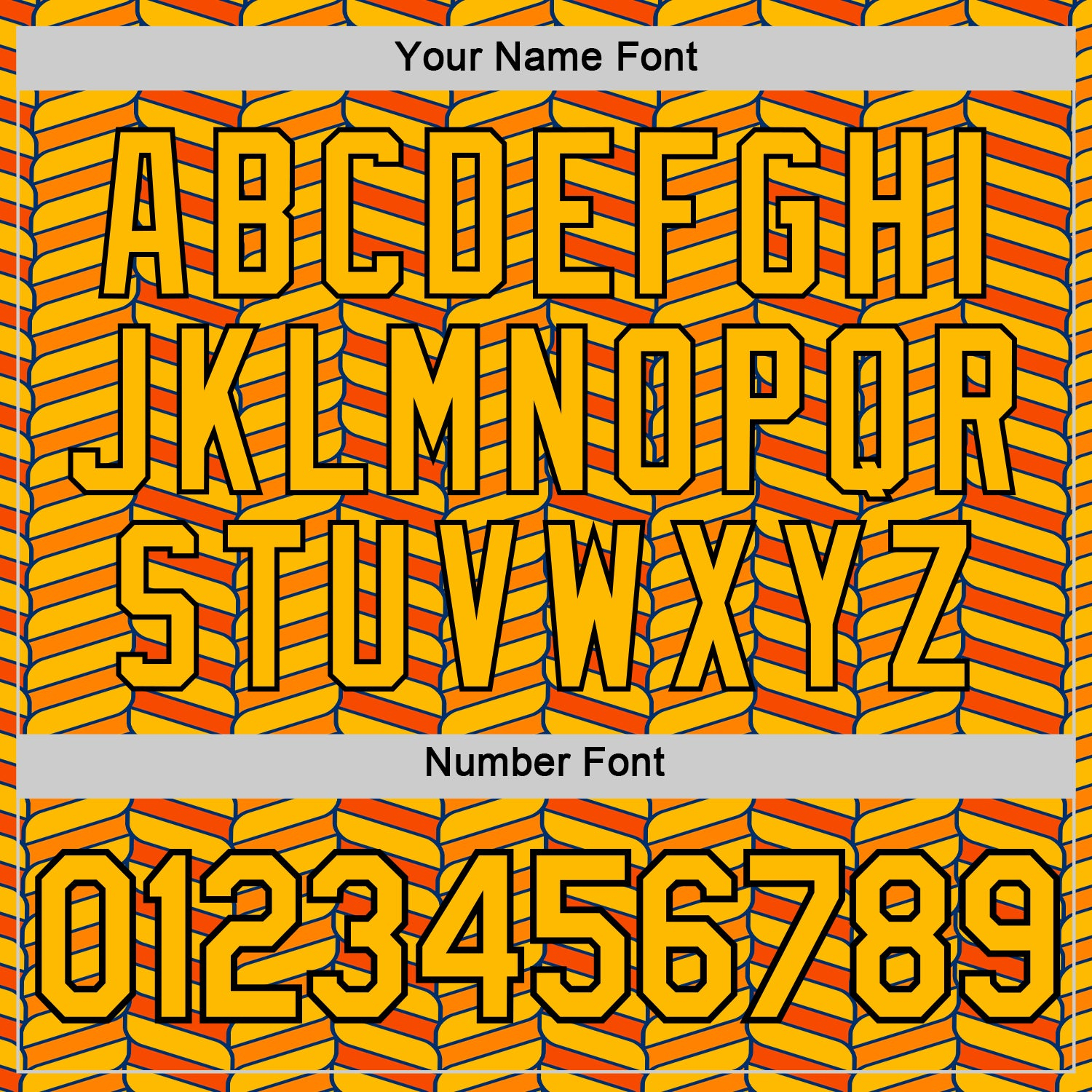 Custom Gold Orange US Navy Blue-Black 3D Esports Performance T-Shirt