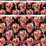 Custom 3D Pattern Halloween Skulls Long Sleeve Performance T-Shirt