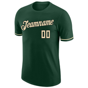 Custom Green Cream-Black Performance T-Shirt