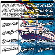 Custom White Black 3D Pattern Design Sailing Cruise Ship Columbus Day Performance T-Shirt