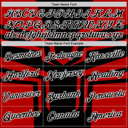 Custom Black Red-White 3D Esports Performance T-Shirt