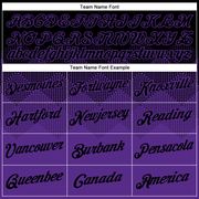 Custom Black Purple 3D Pattern Design Gradient Square Shapes Performance T-Shirt