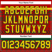 Custom Red Yellow-Green 3D Pattern Design Black History Month Performance T-Shirt