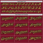 Custom Crimson Black Pinstripe Old Gold Two-Button Unisex Softball Jersey