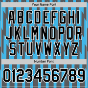 Custom Steel Gray Black-Sky Blue 3D Esports Performance T-Shirt