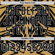 Custom Black Old Gold-White 3D Esports Performance T-Shirt