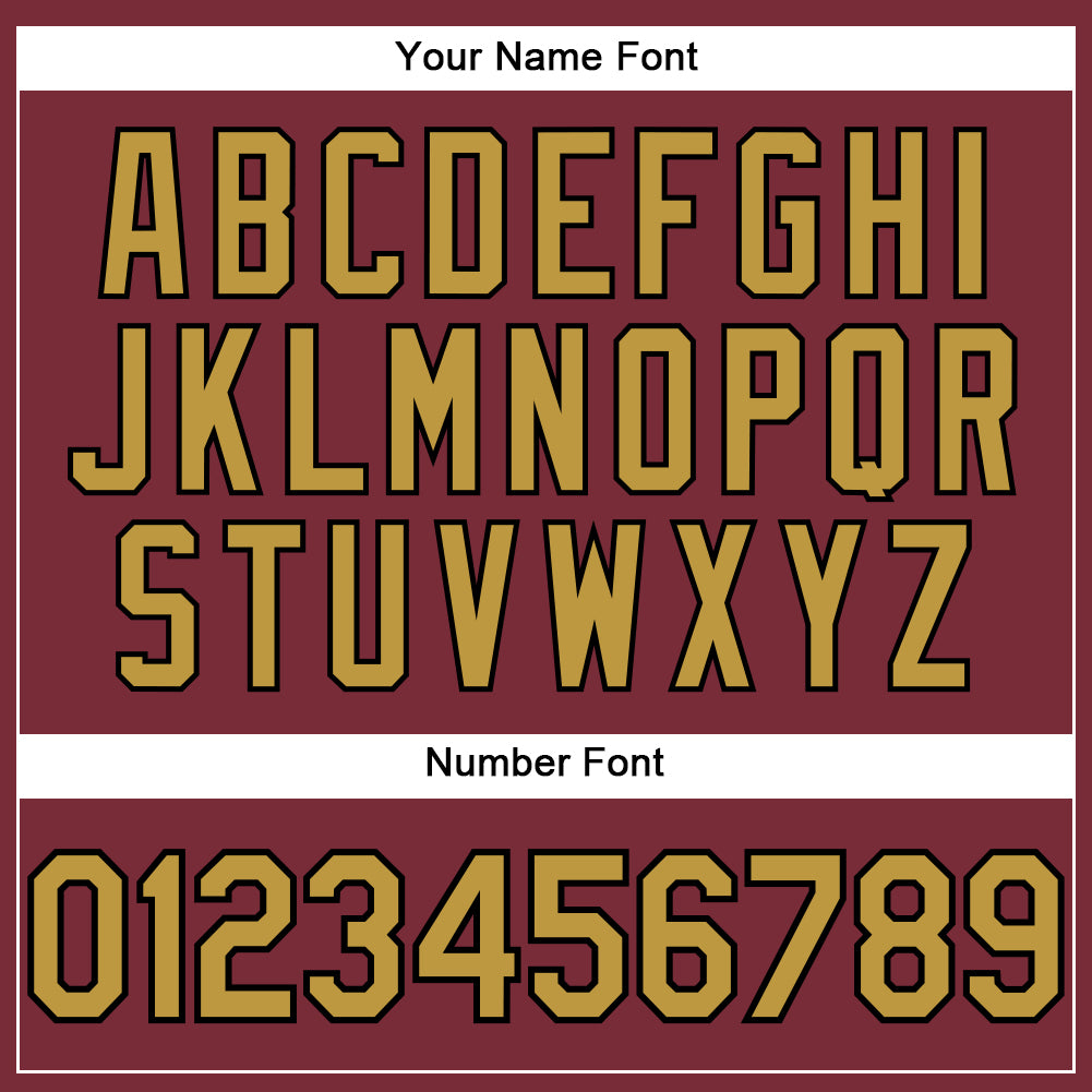 Custom Burgundy Old Gold-Black Performance T-Shirt