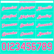 Custom Aqua Pink-White 3D Pattern Design Summer Holiday Hawaii Palm Leaves Performance T-Shirt