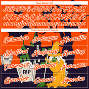 Custom Orange White 3D Halloween Performance T-Shirt