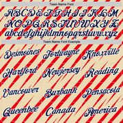 Custom Cream Navy-Fire Red 3D Esports Performance T-Shirt