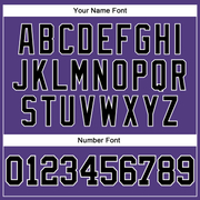 Custom Purple Black-Gray Long Sleeve Performance T-Shirt