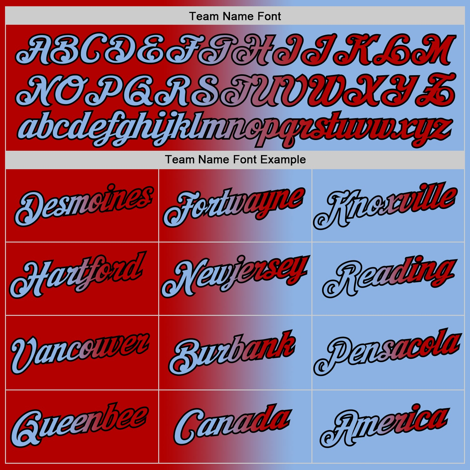 Custom Light Blue Red-Black Gradient Fashion Performance T-Shirt