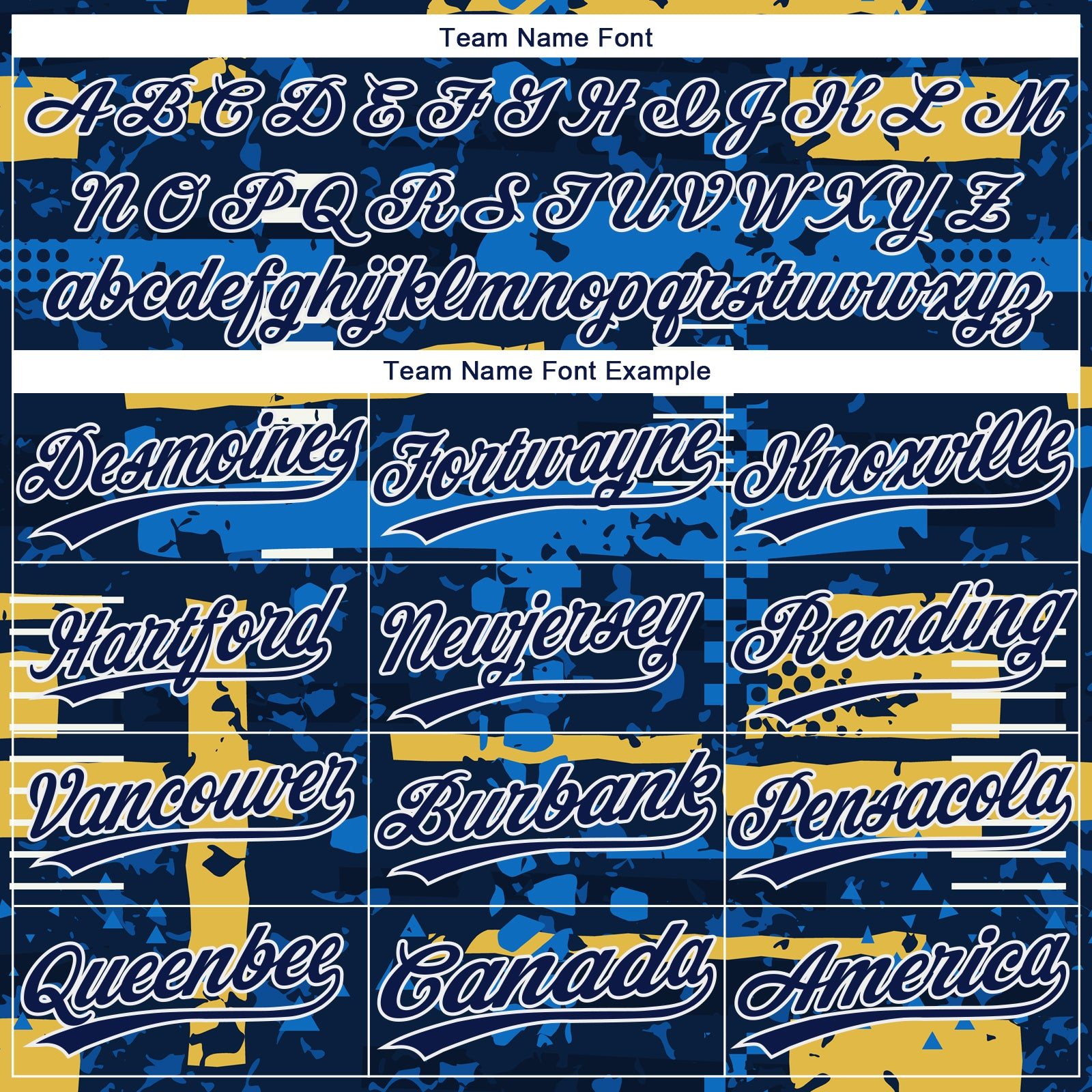 Custom Navy Navy Royal-Gold 3D Pattern Two-Button Unisex Softball Jersey