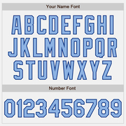 Custom White Royal Pinstripe Light Blue Two-Button Unisex Softball Jersey