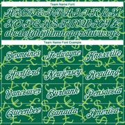 Custom Kelly Green White 3D Pattern Design Money Sign Performance T-Shirt