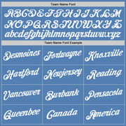 Custom Light Blue White Performance T-Shirt