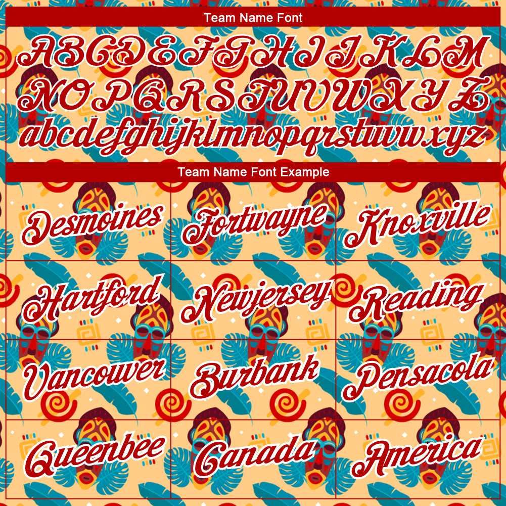 Custom Yellow Red-White 3D Pattern Design Tropical Palm Leaf Performance T-Shirt